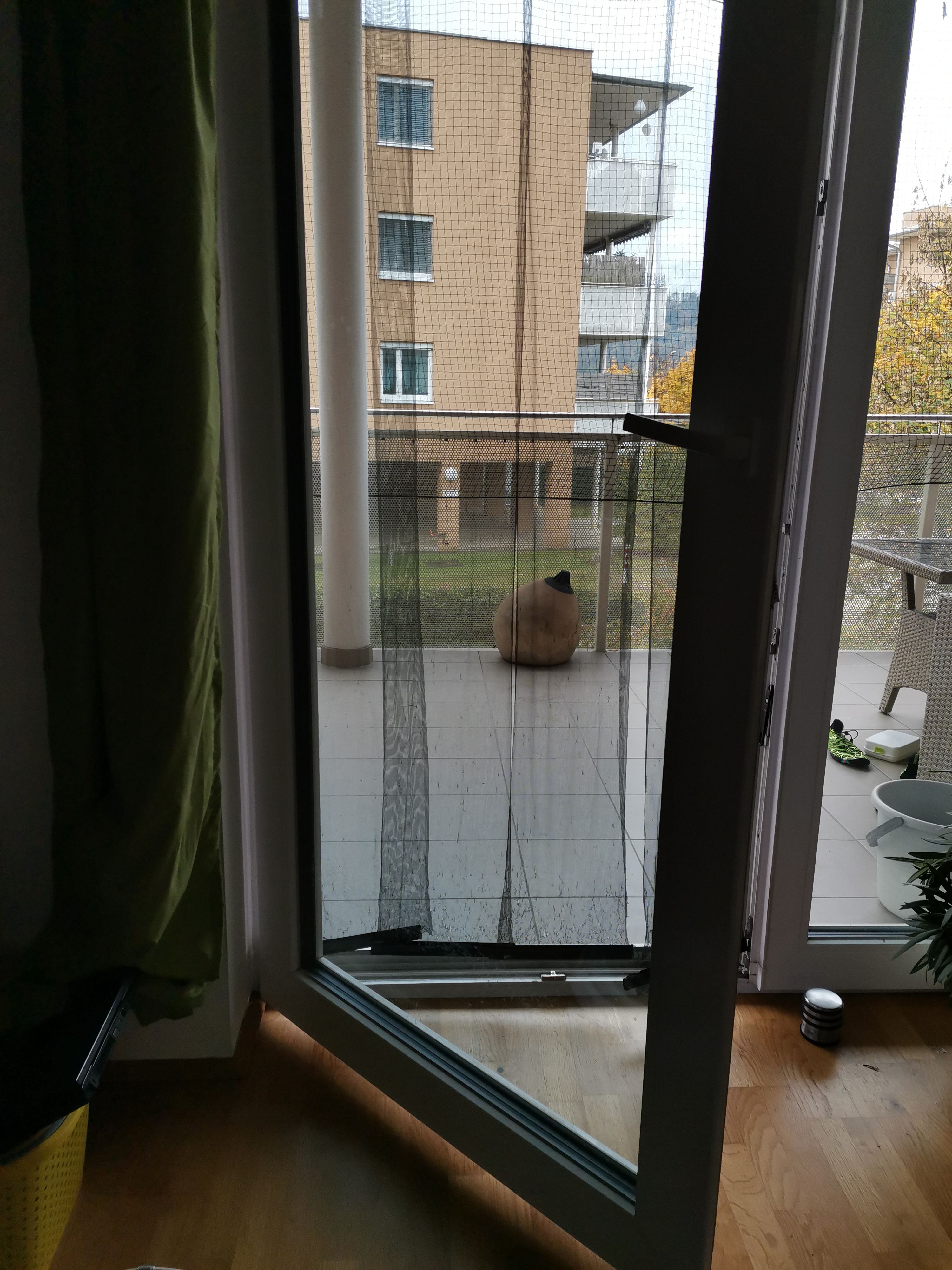 Tierklappe 1 Klappe; Katzenklappe in Balkontür (Glas) einbauen MyHammer